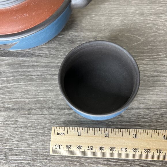 Vintage Chinese Handmade Yixing Zisha Clay Teapot And Teacups Artist Signed - Picture 12 of 12